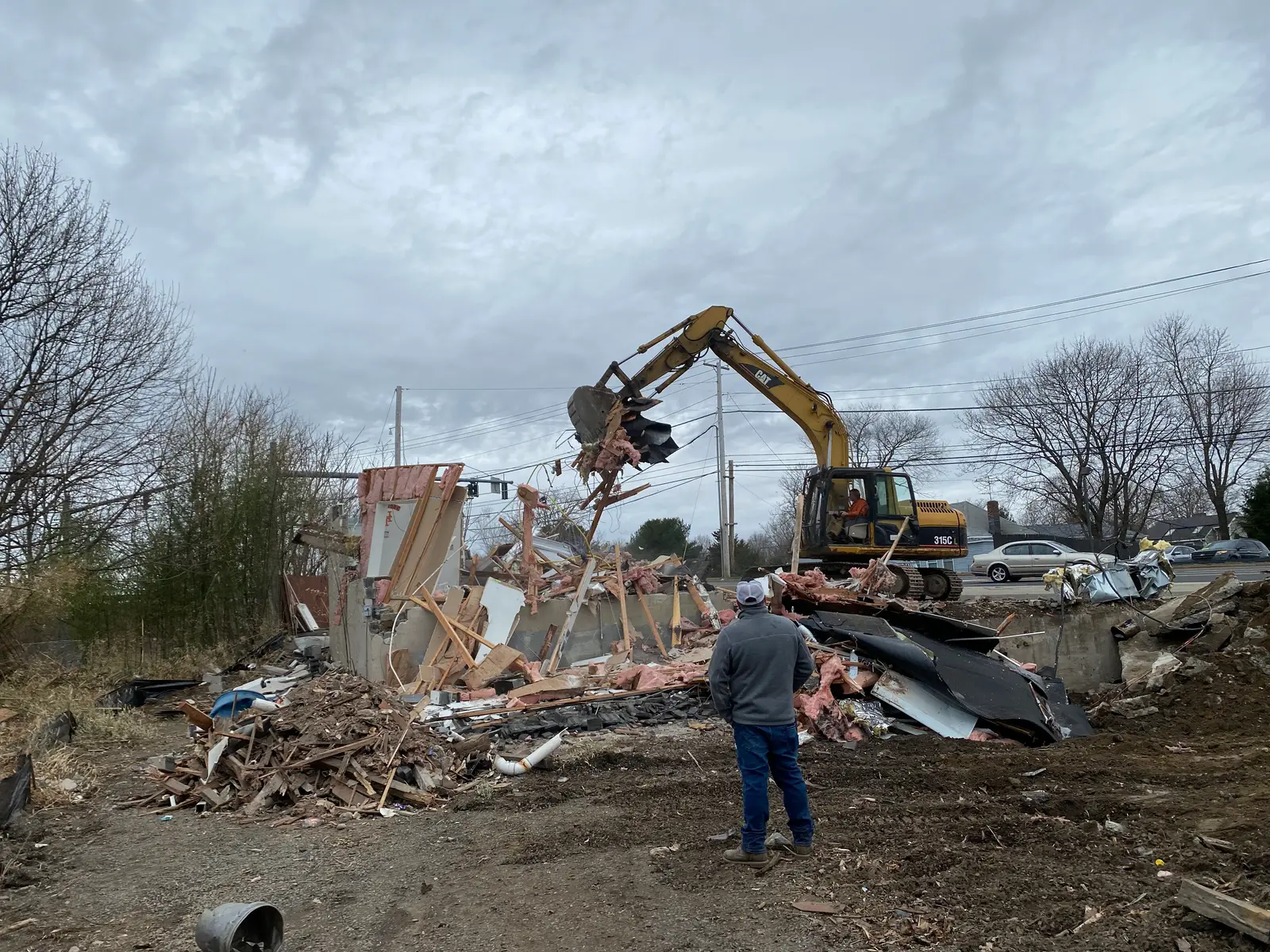 PRC Demolition site supervision during foundation removal in Milford CT